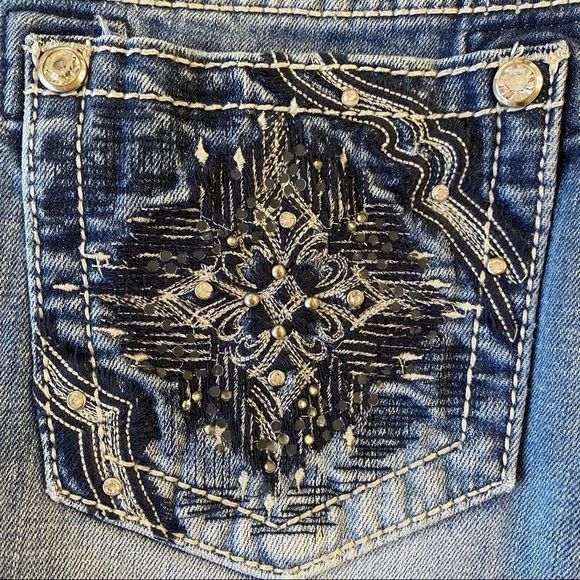 Miss Me Western Jeans JP5649B Boot Embroidered 27 - Picture 4 of 16